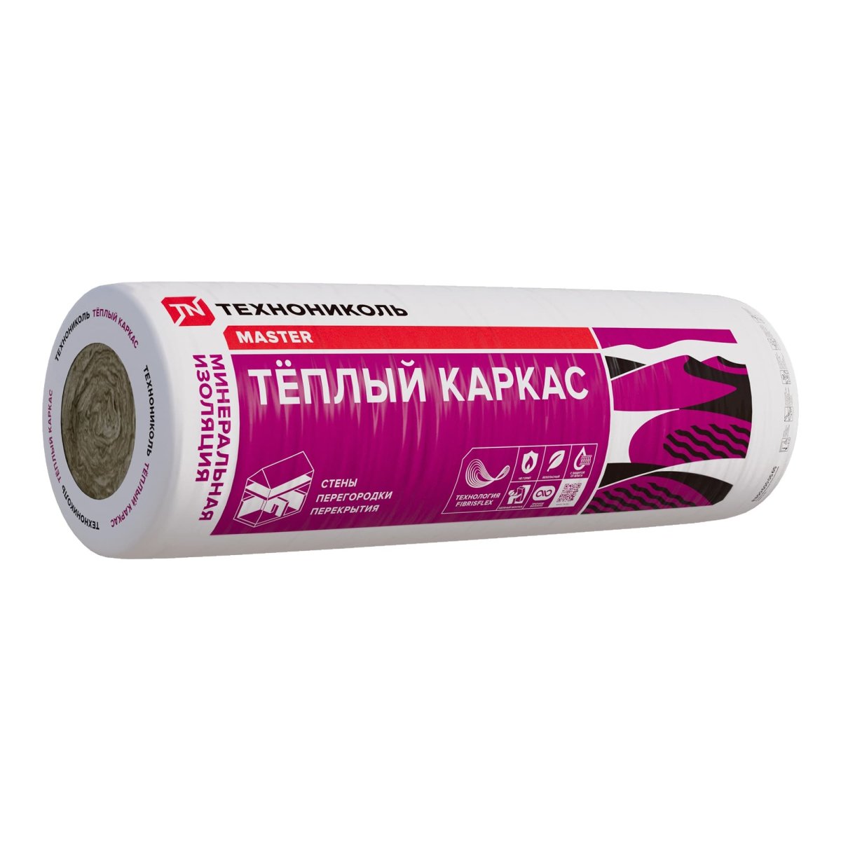 Маты теплозвукоизоляционные ТЕХНОНИКОЛЬ 37 RN Тёплый каркас(2) 4100-1220-50, 10,004м2/0,50020м3